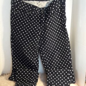 J. Crew Black and White Polka Dot Skinny Jeans
